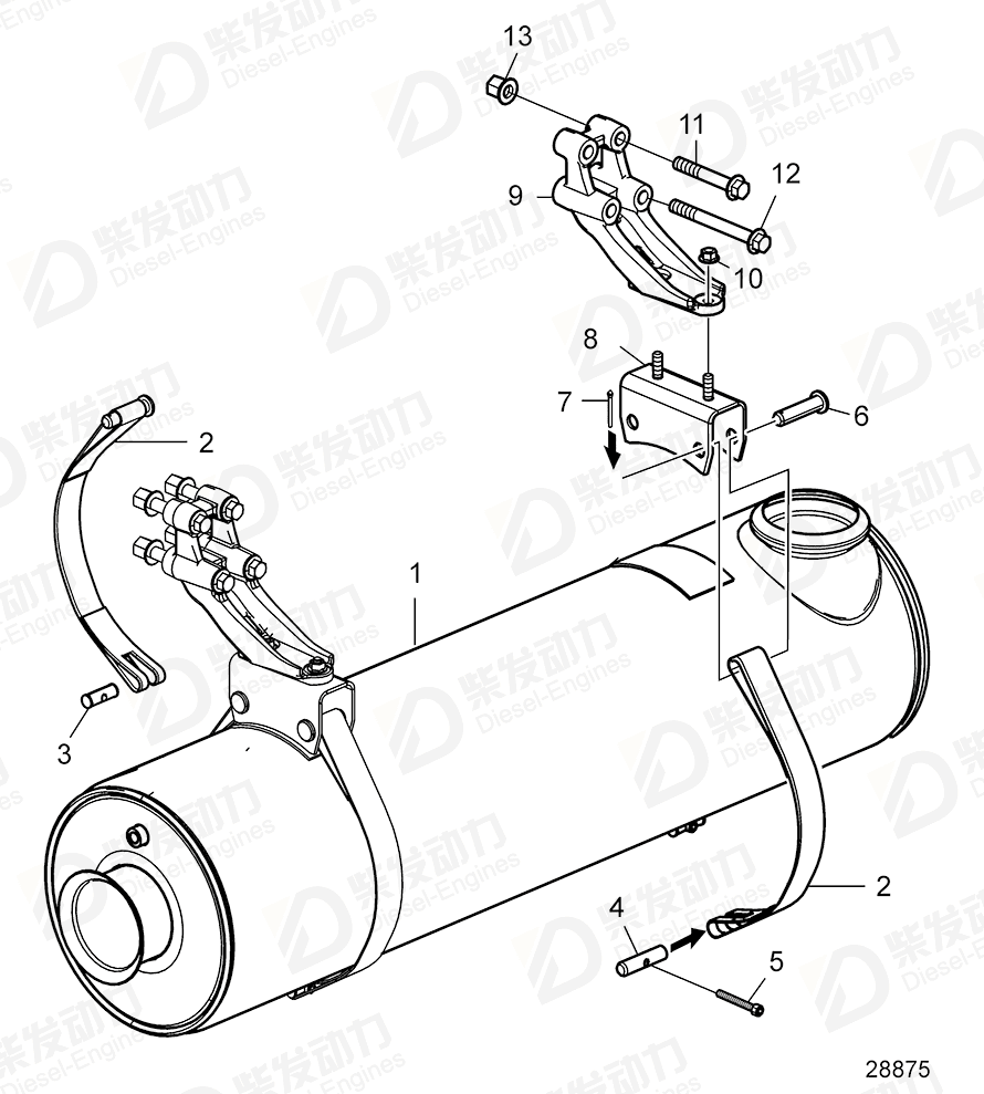 volvo penta Pin 20886399 Drawing volvo penta Pin 20886399 Drawing